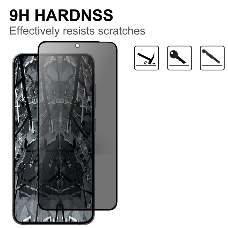 Folie pentru Samsung Galaxy S25 Edge, Anti-spy Ultra HD, Protectie 9H, Montare Simplă, 111D, Privacy, set cu sticker - 3 | YEO