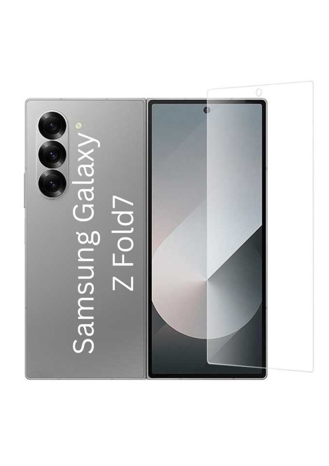 Folie pentru Samsung Galaxy Z Fold7, SKYDDAR INNOVATION, Protectie 9H, 0.3mm, Clear Vision, set cu sticker, Transparent