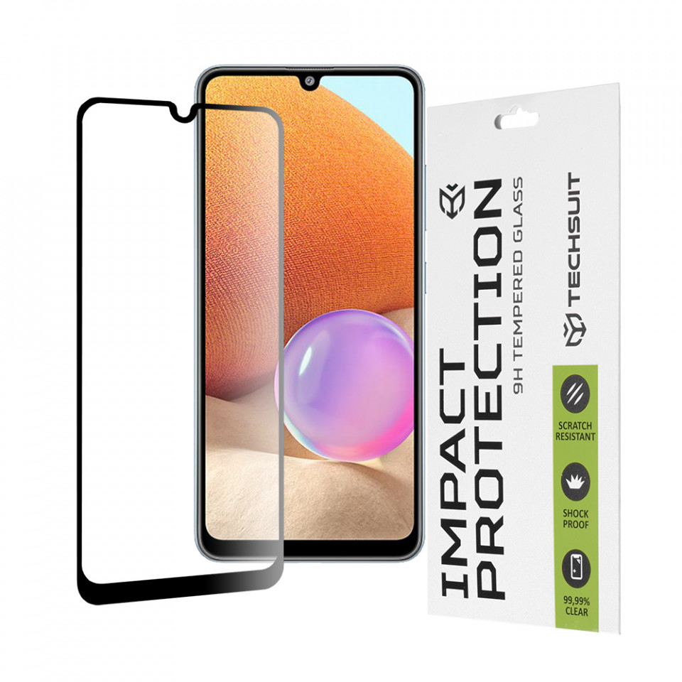 Folie Samsung Galaxy A32 4G / A33 5G, ce acopera tot ecranul 111D, Techsuit - Negru