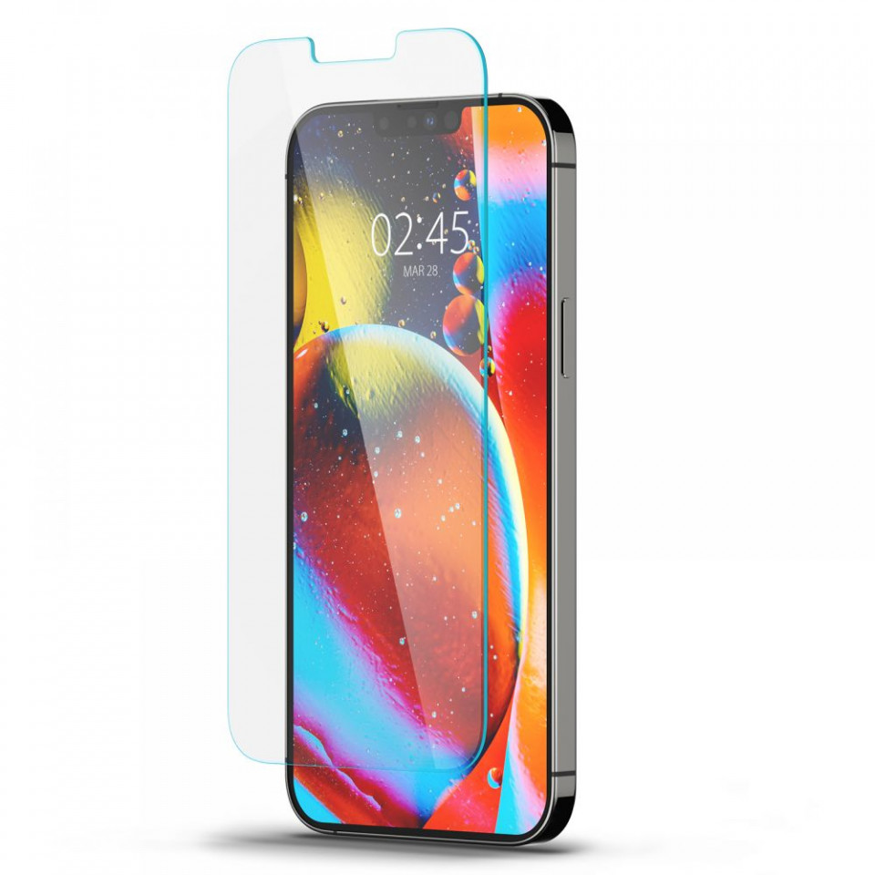 Folie sticla iPhone 13 / 13 Pro / iphone 14, Glas.TR Slim Spigen - Clear - 1 | YEO