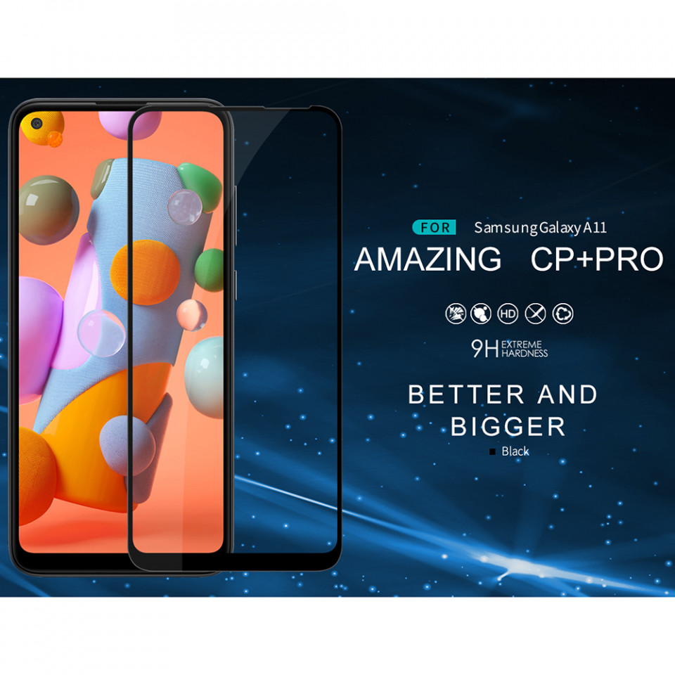 Folie sticla Samsung Galaxy A11, Nillkin Amazing CP+PRO - Negru - 2 | YEO