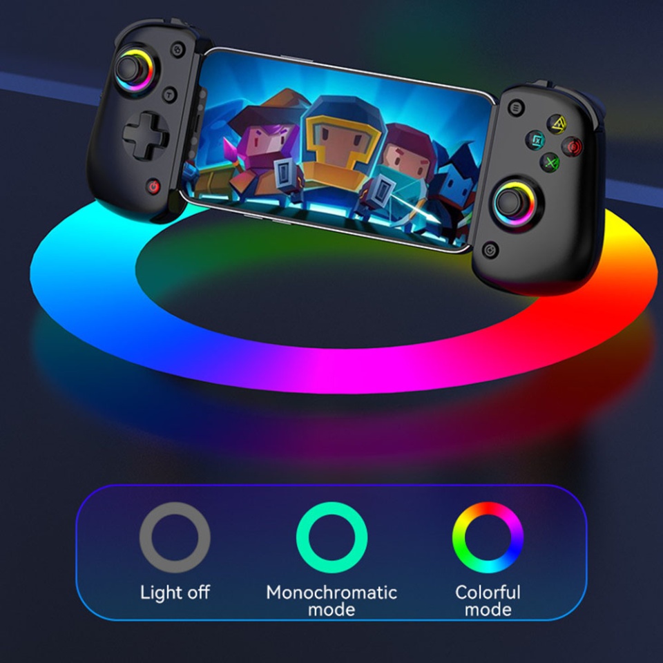 Gamepad Wireless BSP-D8 Pro, Compatibil Android, iOS, PS4, set cu sticker, Negru - 1 | YEO