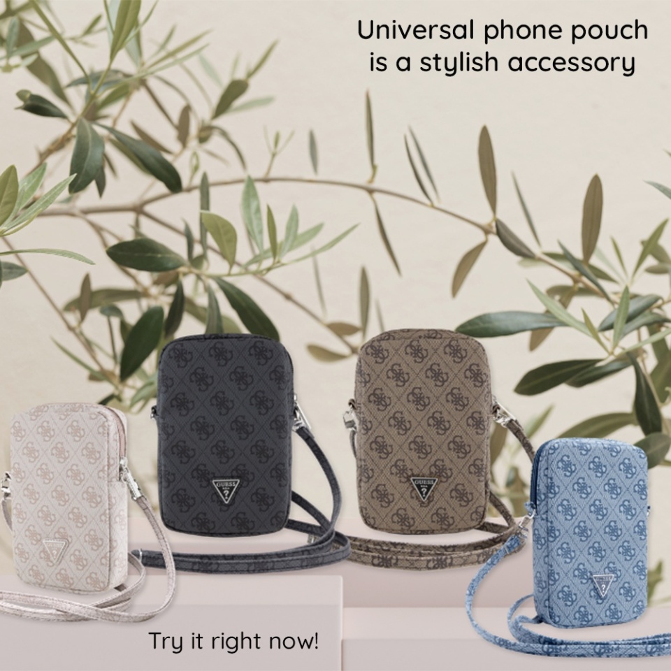 Geanta Guess, Piele Ecologica, Zip Triangle 4G, Maro - 4 | YEO