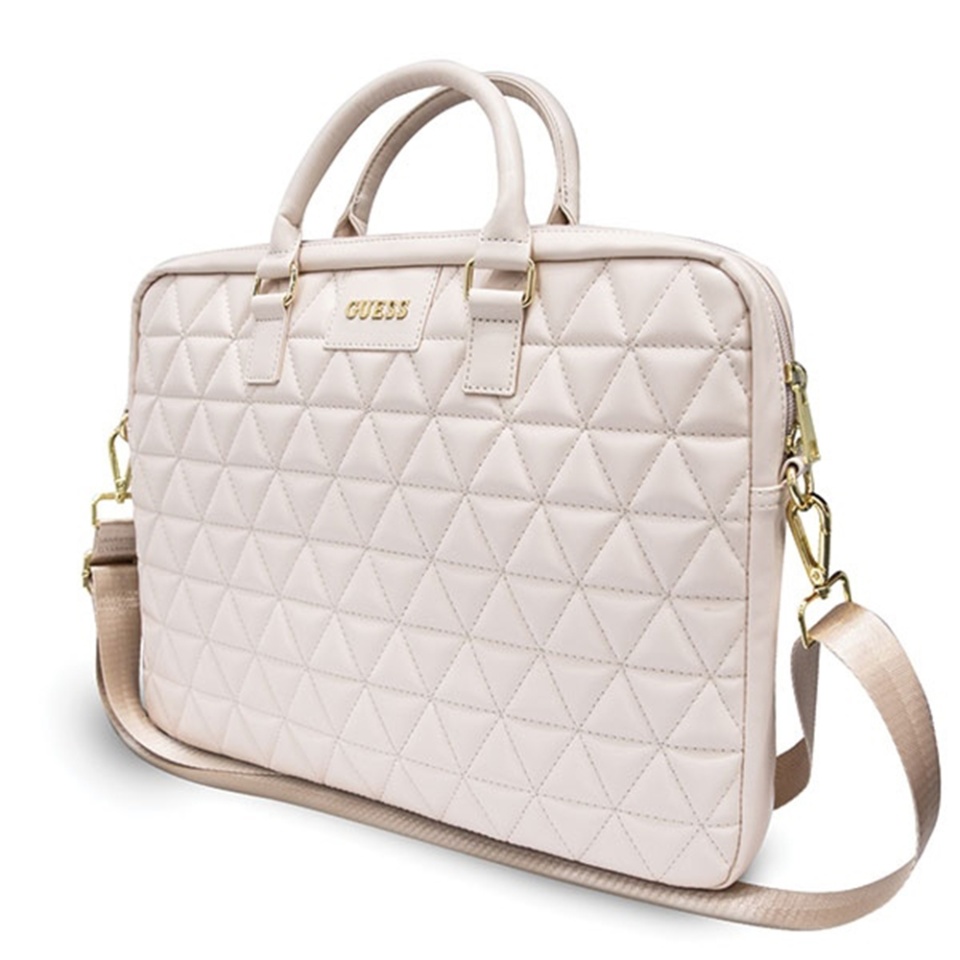 Geanta Laptop Dispozitive 15 inch, Mosaique Pattern, Detatchable Shoulder Strap, Adjustable, Guess - Alb - 1 | YEO