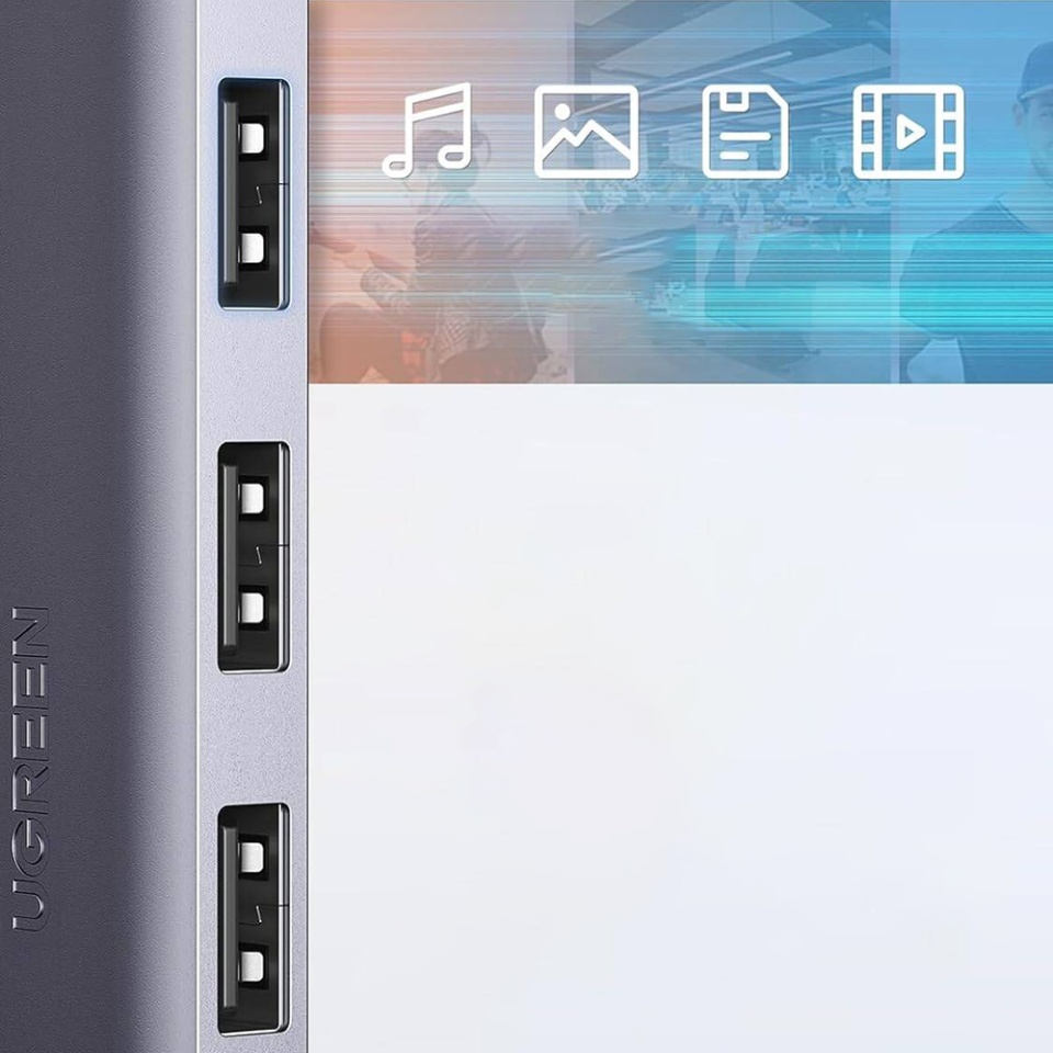 Hub USB la 4x USB 3.0, 1x Micro-USB, 5Gbps, 0.15m, Ugreen CM512, Space Gri - 2 | YEO