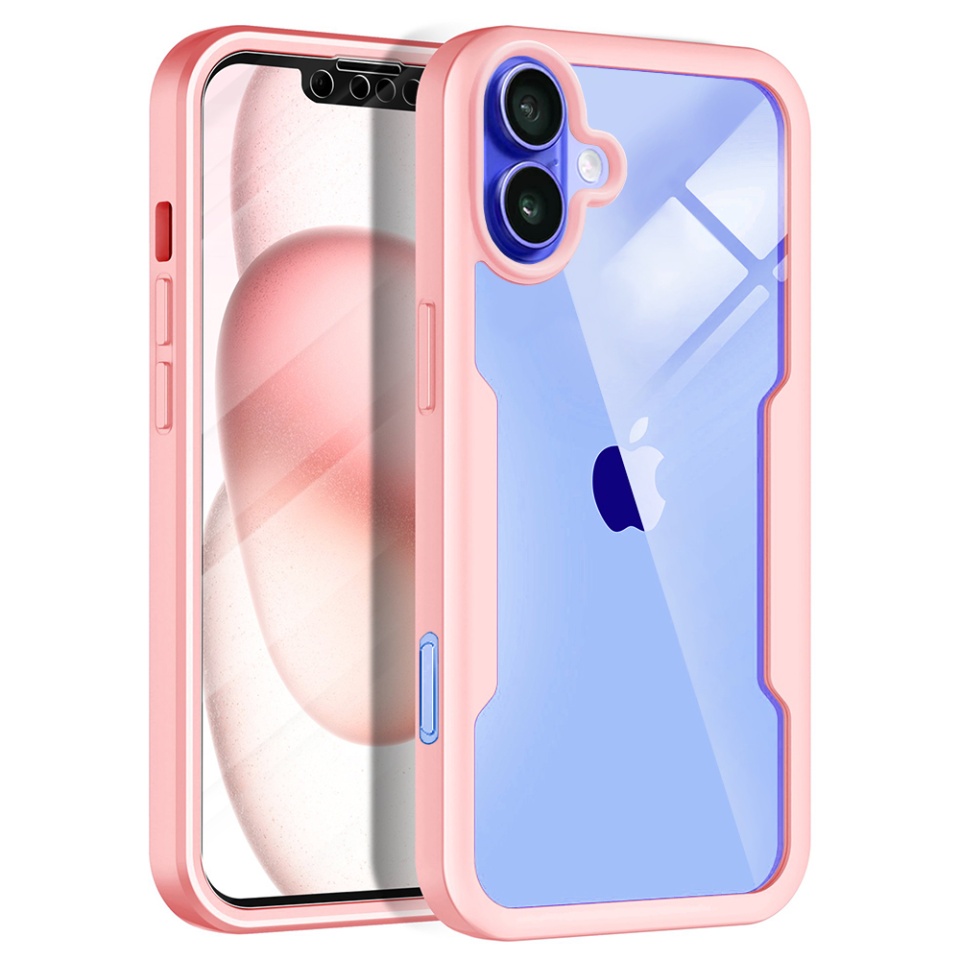 Husa + Folie pentru iPhone 16, SKYDDAR INNOVATION, [Pachet 360°] ColorVerse MagSafe, Roz, set cu sticker