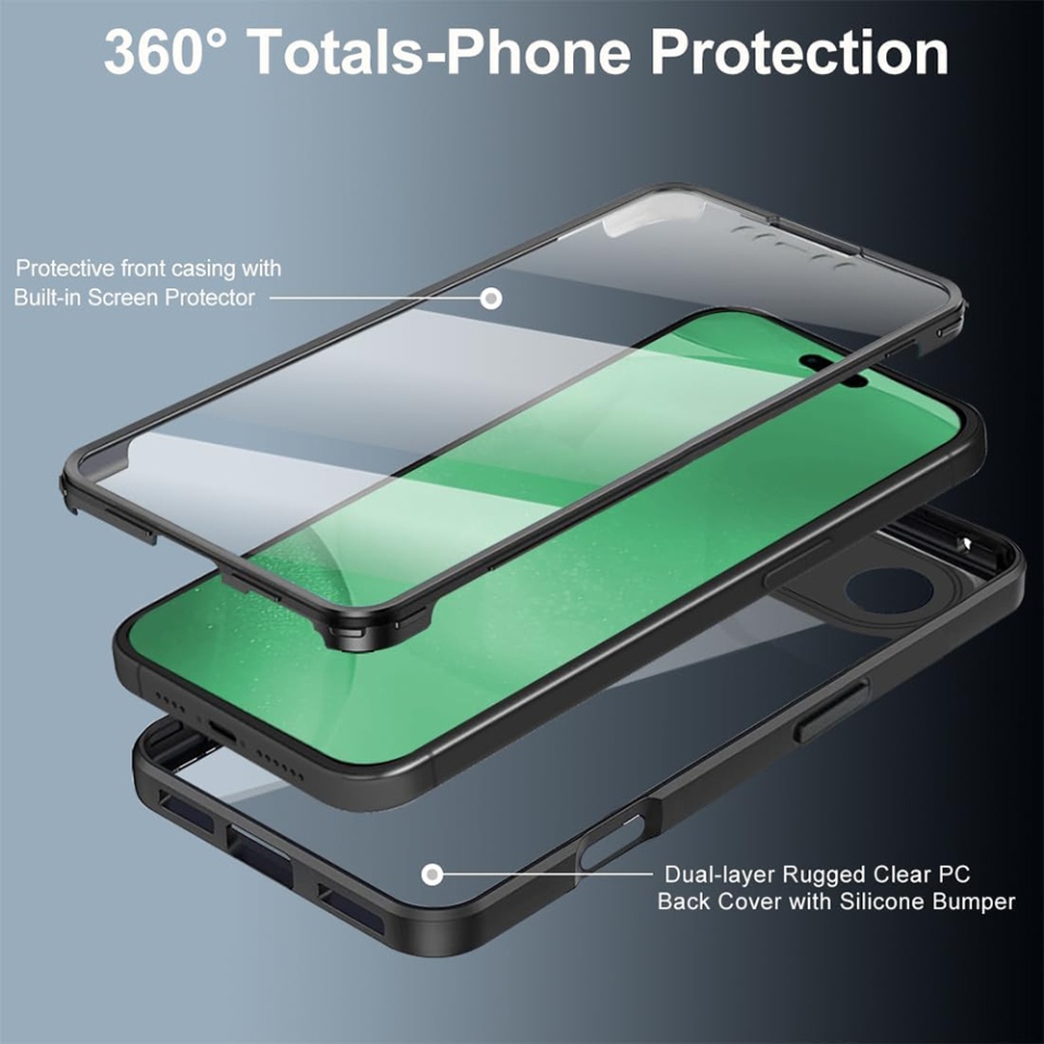 Husa + Folie pentru iPhone Air, SKYDDAR INNOVATION, [Pachet 360°] ColorVerse, set cu sticker, Mov - 3 | YEO