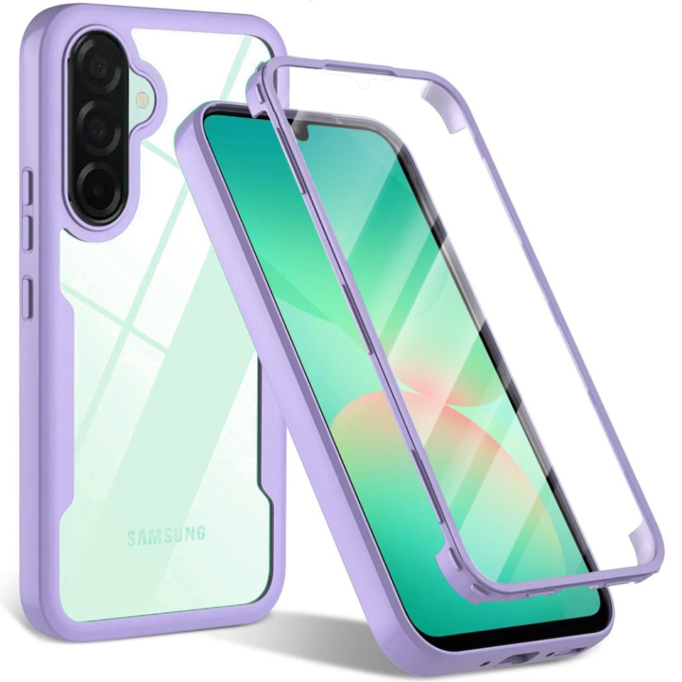 Husa + Folie pentru Samsung Galaxy A26 5G, SKYDDAR INNOVATION, [Pachet 360°] ColorVerse, Mov, set cu sticker
