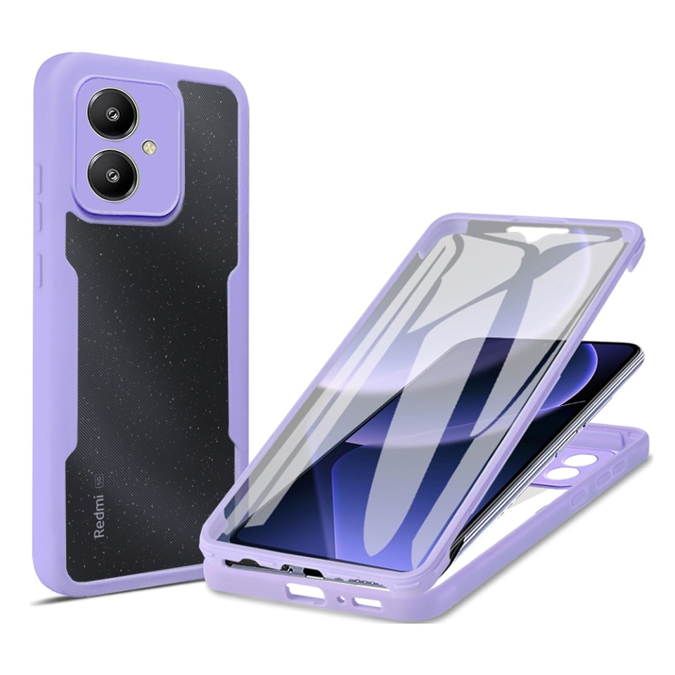 Husa + Folie pentru Xiaomi Redmi 13C 5G, SKYDDAR INNOVATION, [Pachet 360°] ColorVerse, set cu sticker, Mov