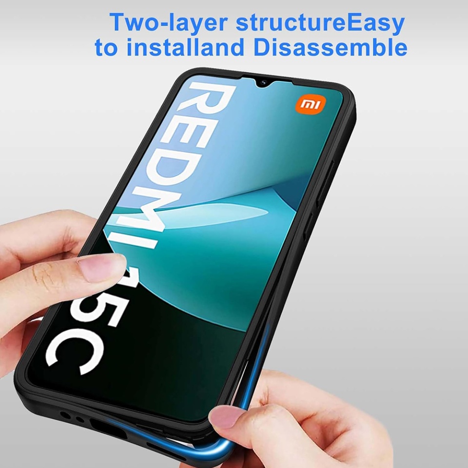 Husa + Folie pentru Xiaomi Redmi 15C 4G / Redmi 15C 5G, SKYDDAR INNOVATION, [Pachet 360°] ColorVerse, set cu sticker, Albastru - 2 | YEO
