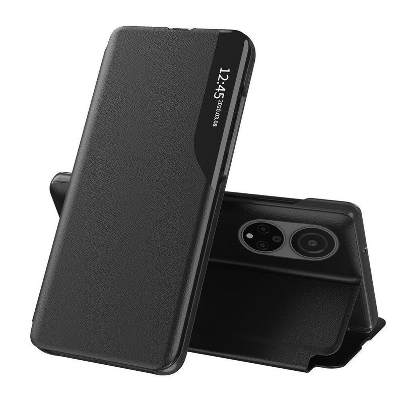 Husa Honor X7 tip carte, Techsuit eFold - Negru