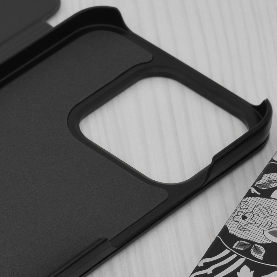 Husa Honor X8b tip carte, Skyddar Eco View Leather - Negru - 2 | YEO