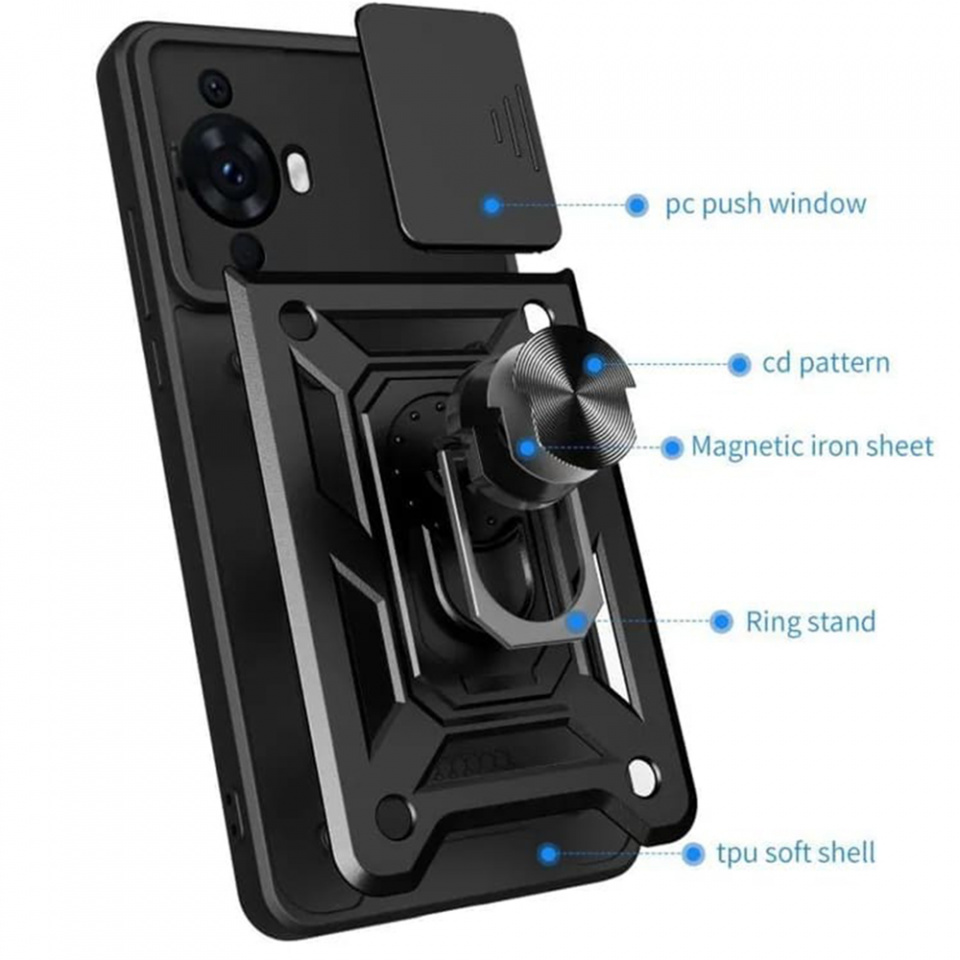 Husa Huawei nova 11 / nova 12s cu inel magnetic si protectie camera Skyddar CamShield - Rose Gold - 1 | YEO
