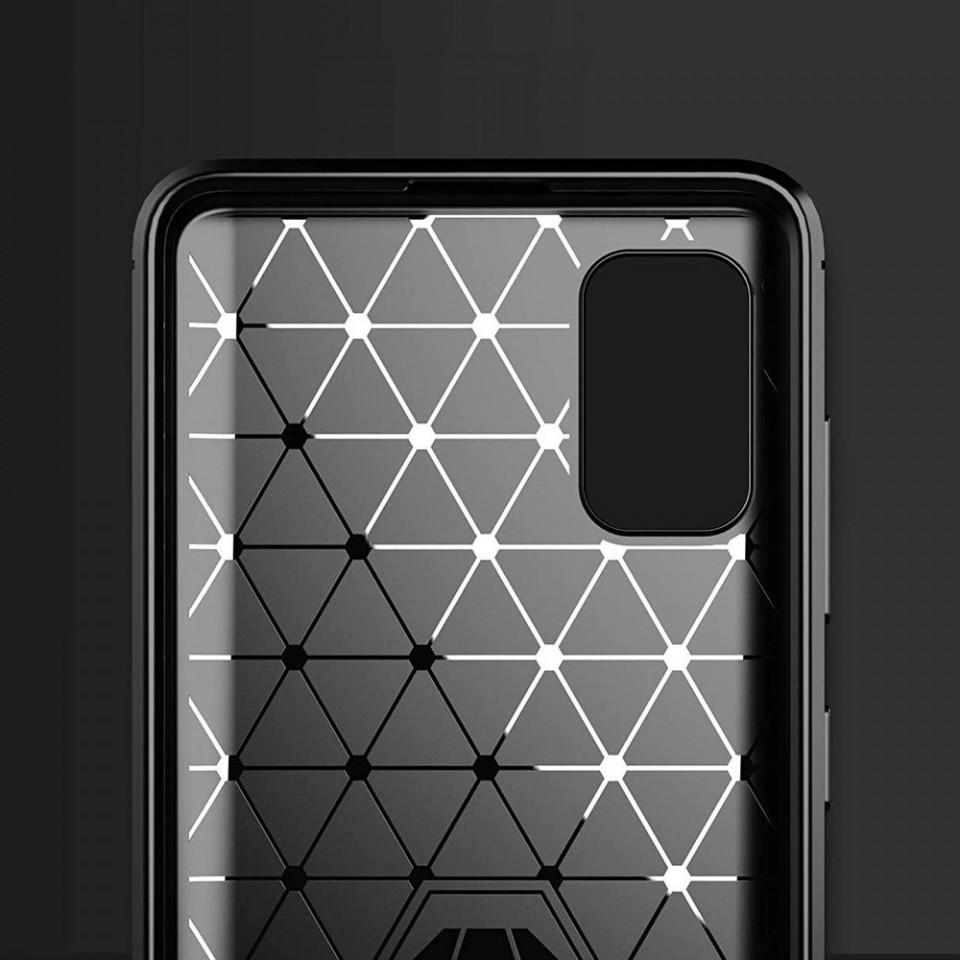 Husa Huawei P40 Pro din silicon, Slim, cu textura Fibra Carbon - Negru - 3 | YEO