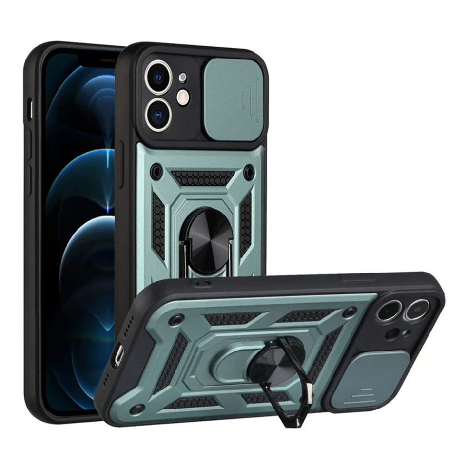 Husa iPhone 11 cu inel magnetic si protectie camera Skyddar CamShield - Mint