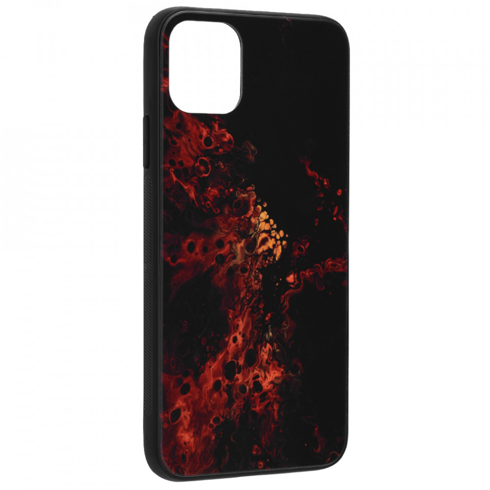 Husa iPhone 11 Pro Max cu sticla securizata, Techsuit Glaze - Red Nebula - 1 | YEO