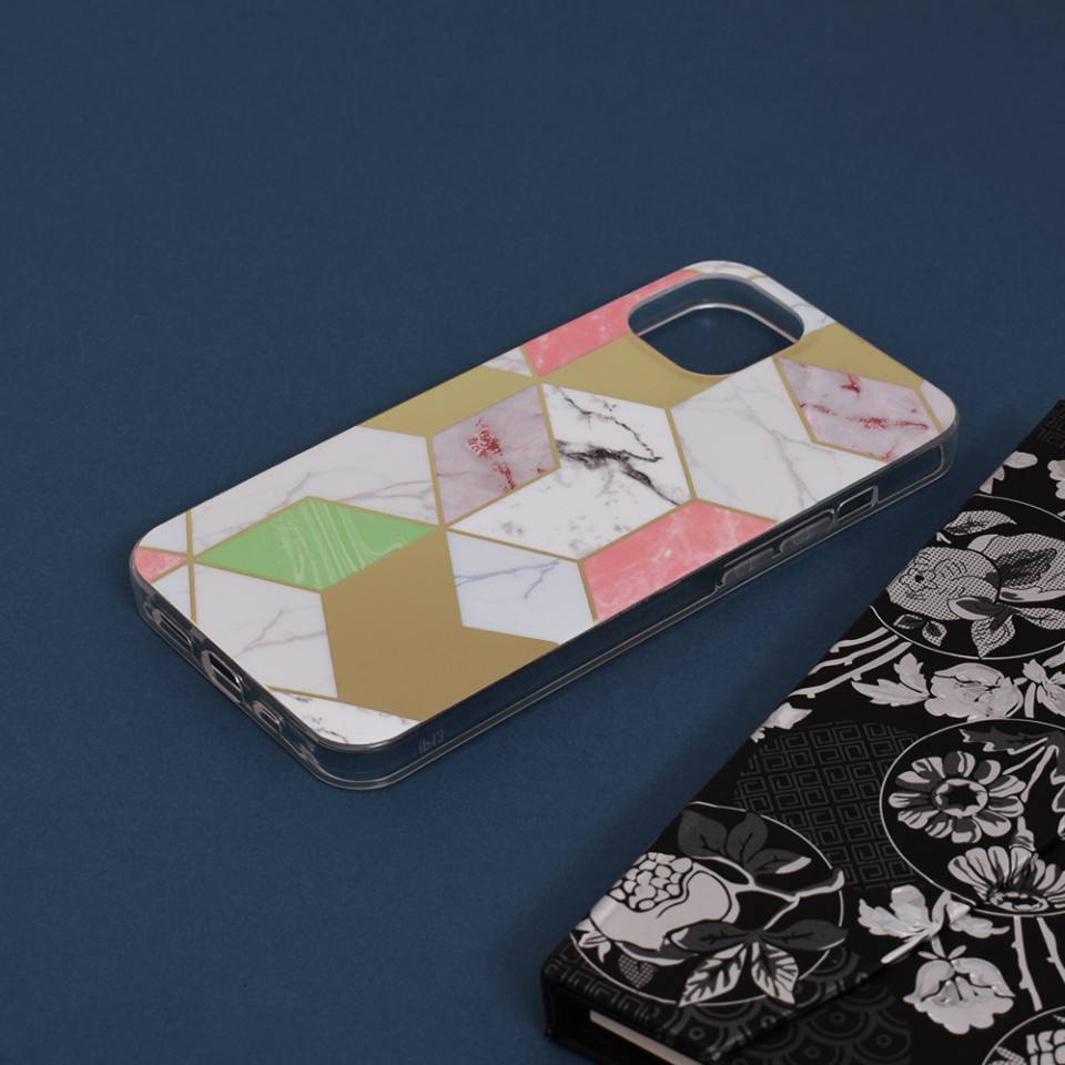 Husa iPhone 13 Marble Series, Techsuit - Purple Hex - 3 | YEO