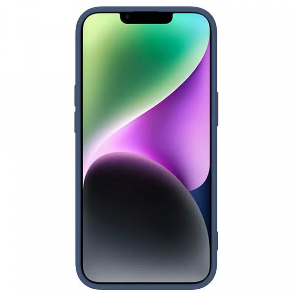 Husa iPhone 15 Plus, Nillkin CamShield Silky MagSafe Silicone - Midnight Blue - 2 | YEO