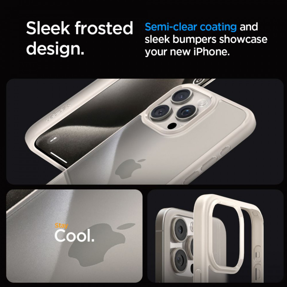 Husa iPhone 15 Pro, Ultra Hybrid Spigen - Natural - 1 | YEO