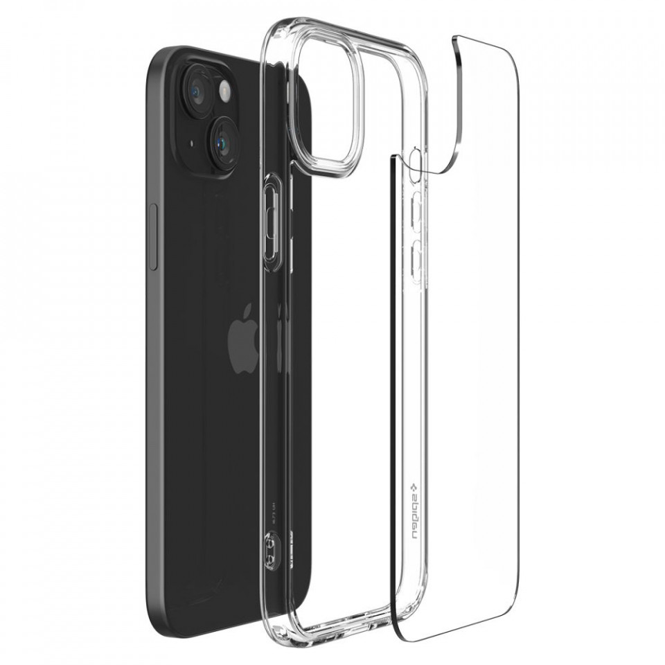 Husa iPhone 15, Spigen Ultra Hybrid - Clear - 3 | YEO