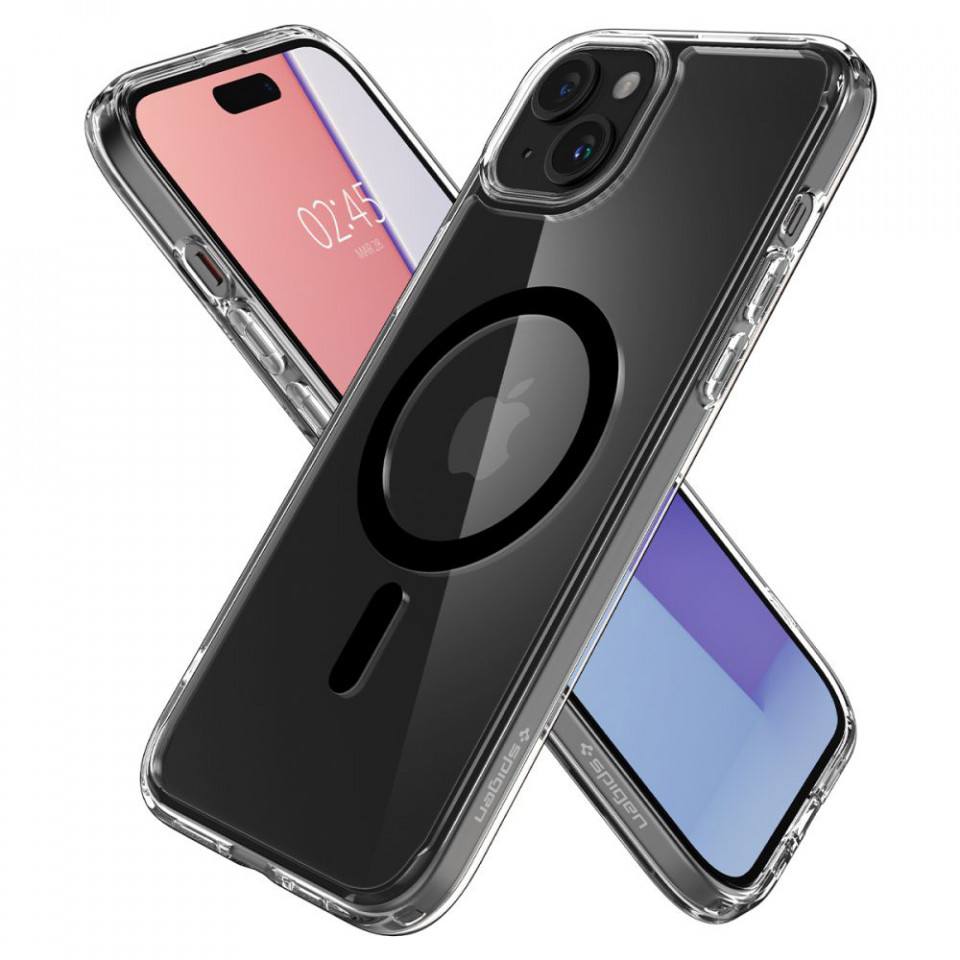 Husa iPhone 15, Spigen Ultra Hybrid MagSafe - Negru - 3 | YEO