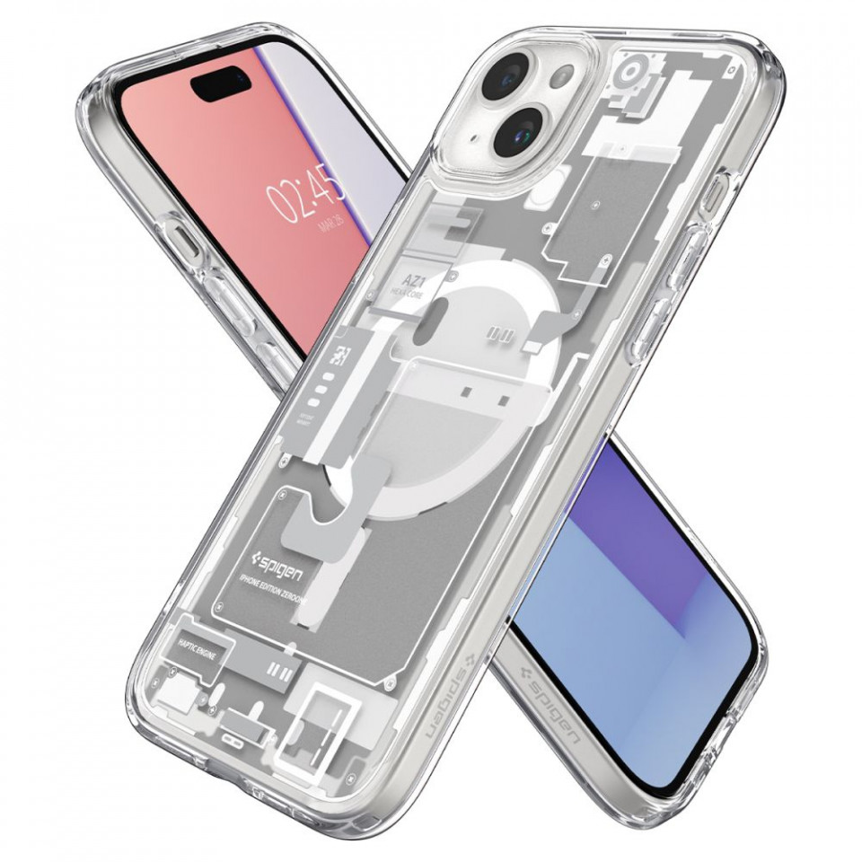 Husa iPhone 15, Spigen Ultra Hybrid MagSafe Zero One - White - 1 | YEO