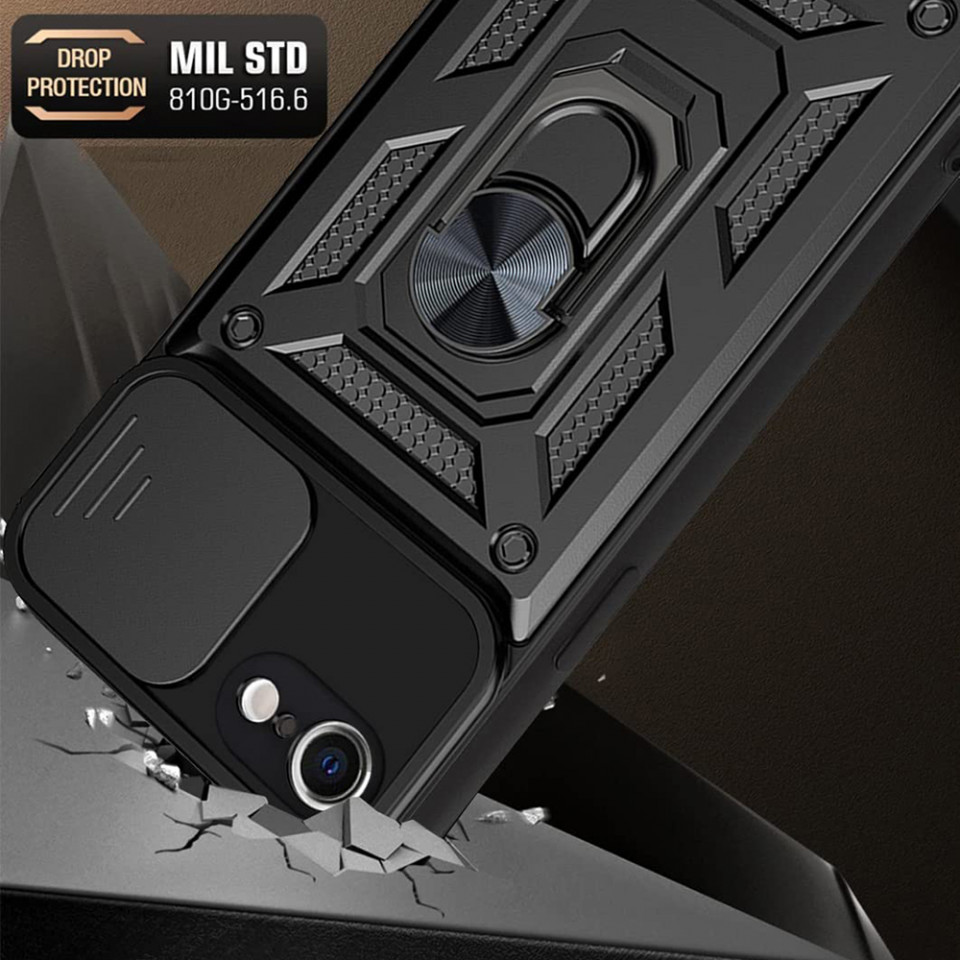Husa iPhone 6/6s cu inel magnetic, Techsuit CamShield - Negru - 2 | YEO