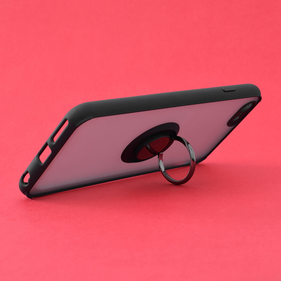 Husă iPhone 6 Plus/ 6s Plus SKYDDAR Glinth+ cu Inel Rotativ 360°, Compatibilitate Magnetică, Absorbție Șocuri, Design Subțire și Elegant - Negru - 1 | YEO