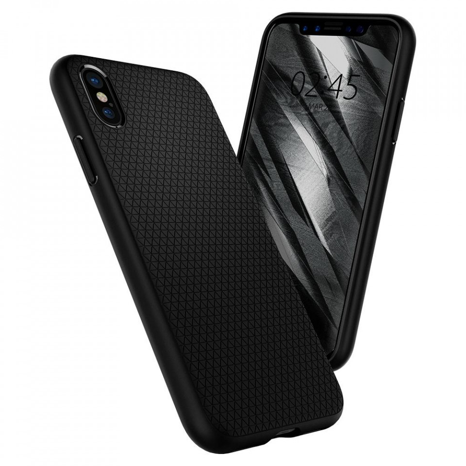 Husa iPhone X / XS, Liquid Air Spigen - Negru - 4 | YEO
