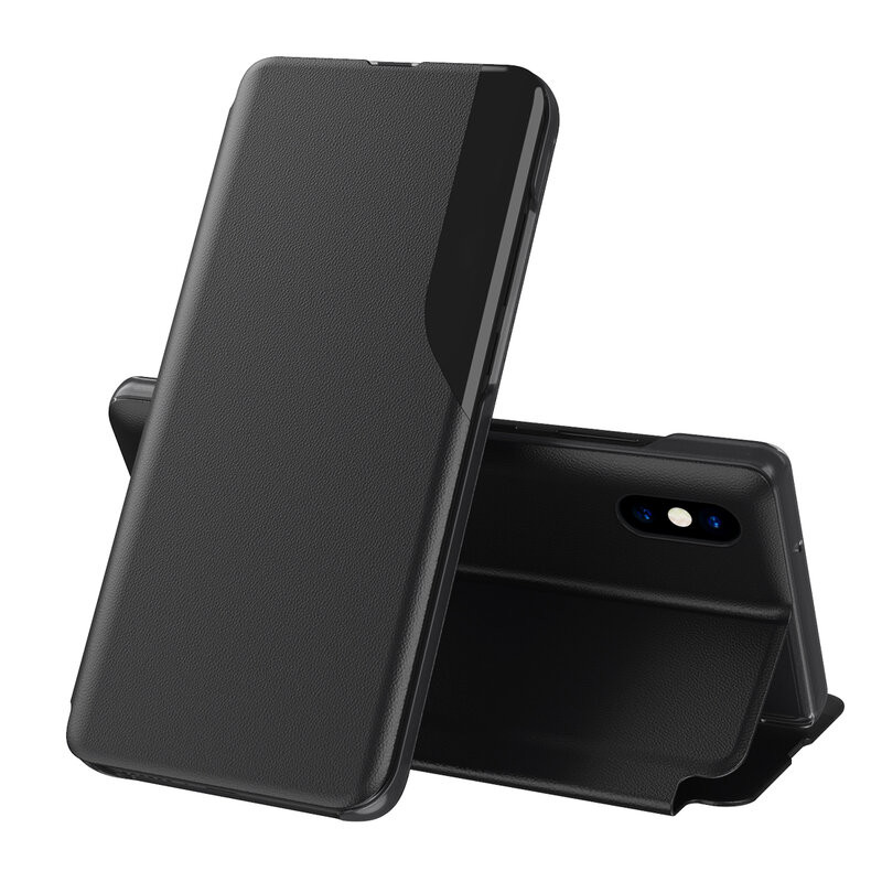Husa iPhone XS Max tip carte, Techsuit eFold - Negru - 1 | YEO