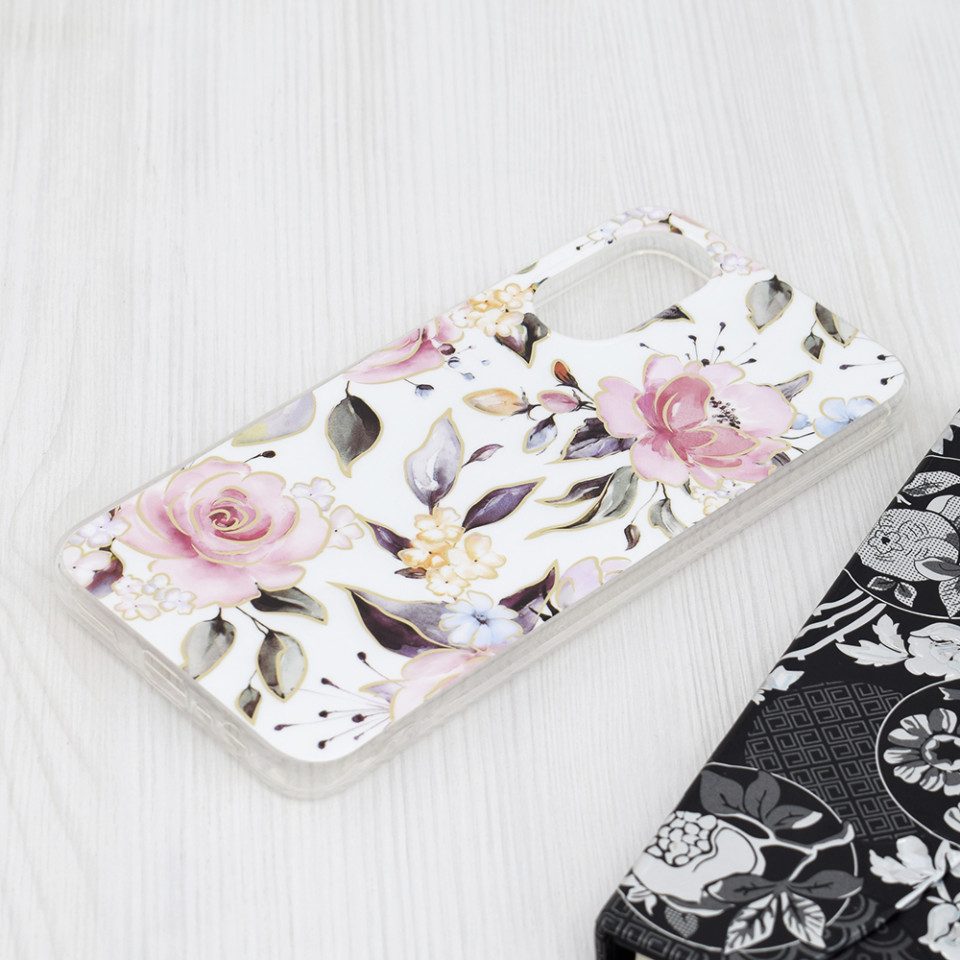 Husa Oppo A17 din silicon, Techsuit Marble - Alb - 2 | YEO