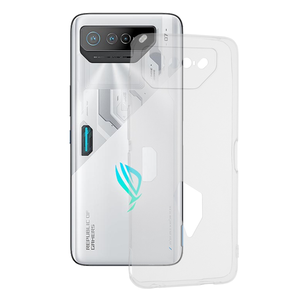 Husa pentru Asus ROG Phone 7 din silicon transparent, SKDR ClearGuard - Transparent