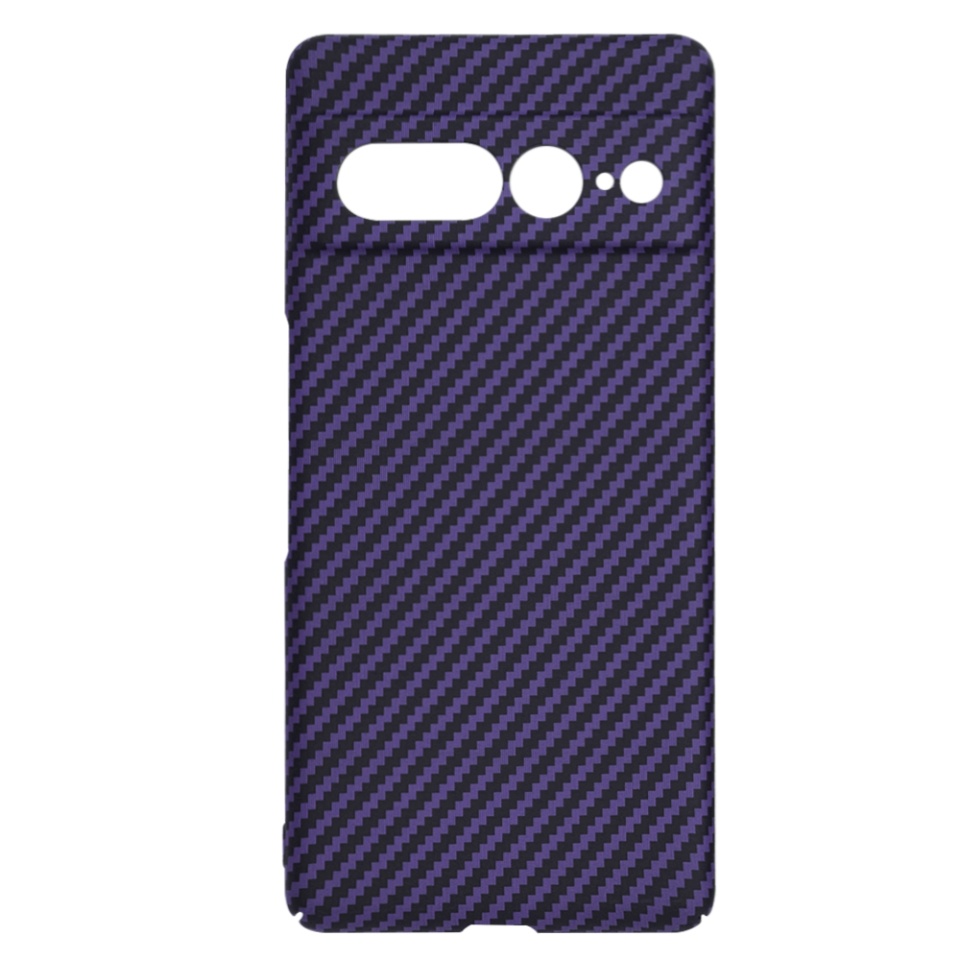 Husa pentru Google Pixel 7 Pro, Finisaj Premium cu Textura de Carbon, Design Elegant, SKDR CarbonFlex - Mov - 3 | YEO