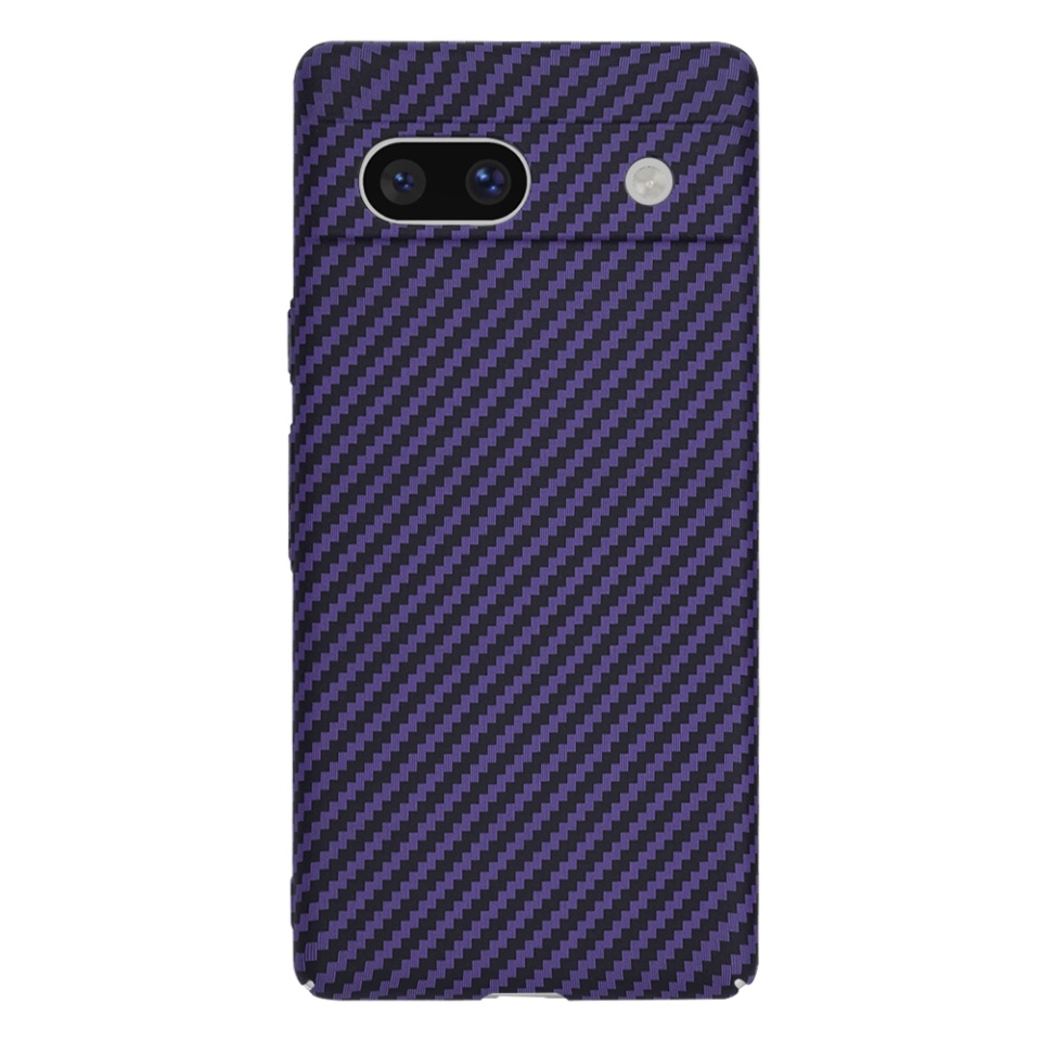 Husa pentru Google Pixel 7a, Finisaj Premium cu Textura de Carbon, Design Elegant, SKDR CarbonFlex - Mov - 2 | YEO