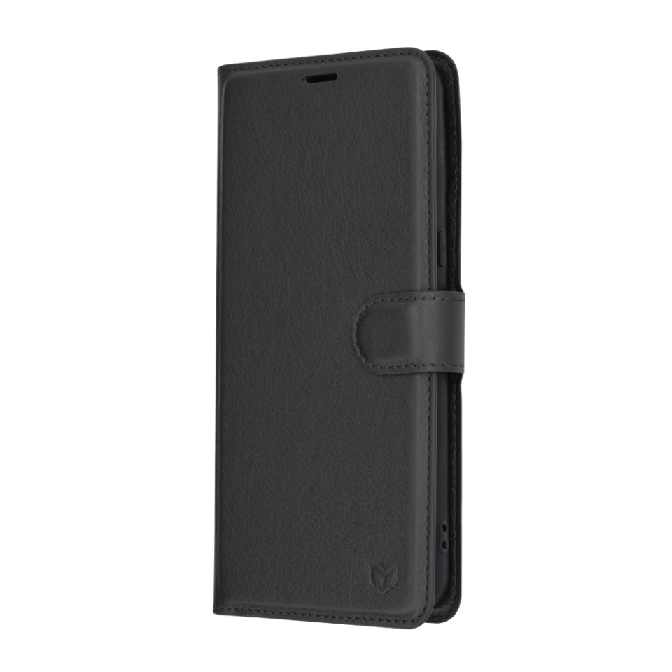Husa pentru Google Pixel 8 Pro, SKYDDAR INNOVATION, Leather Folio tip Carte, cu Portofel Interior, Finisaje Premium, set cu sticker, Negru - 3 | YEO