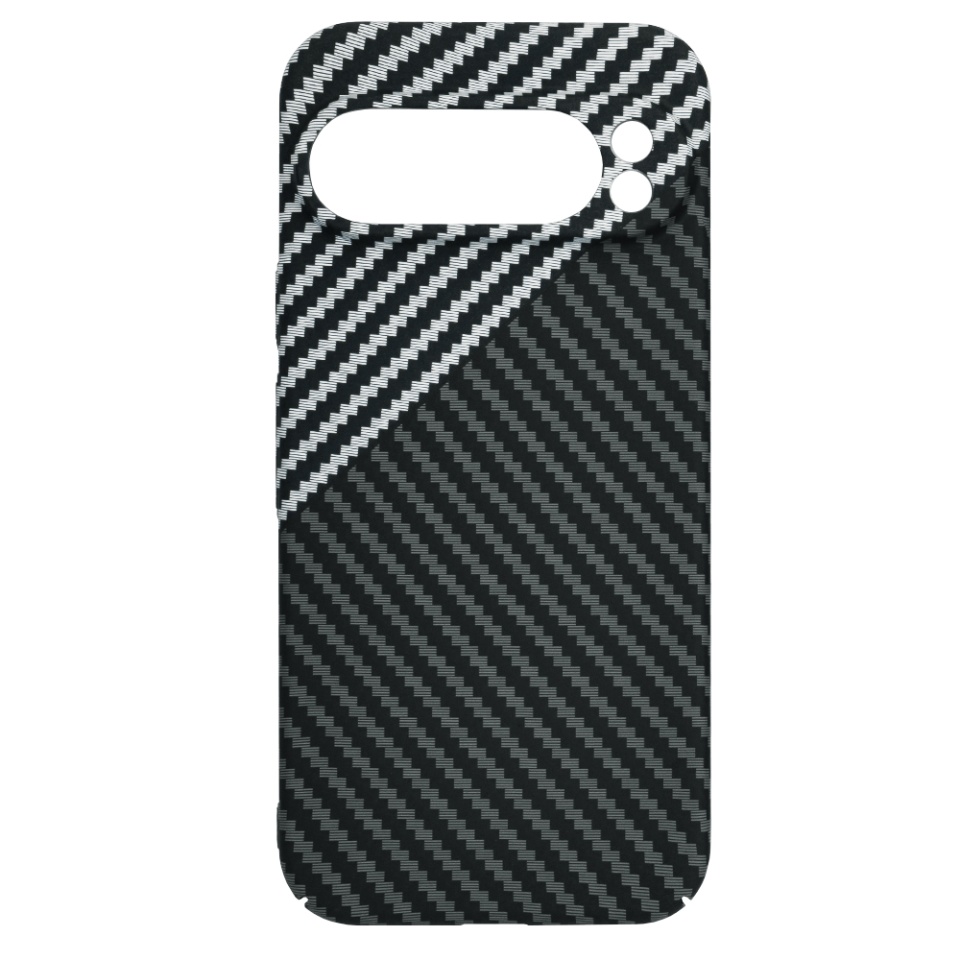 Husa pentru Google Pixel 9 Pro XL, Finisaj Premium cu Textura de Carbon, Design Elegant, SKDR CarbonFlex - Gri - 1 | YEO
