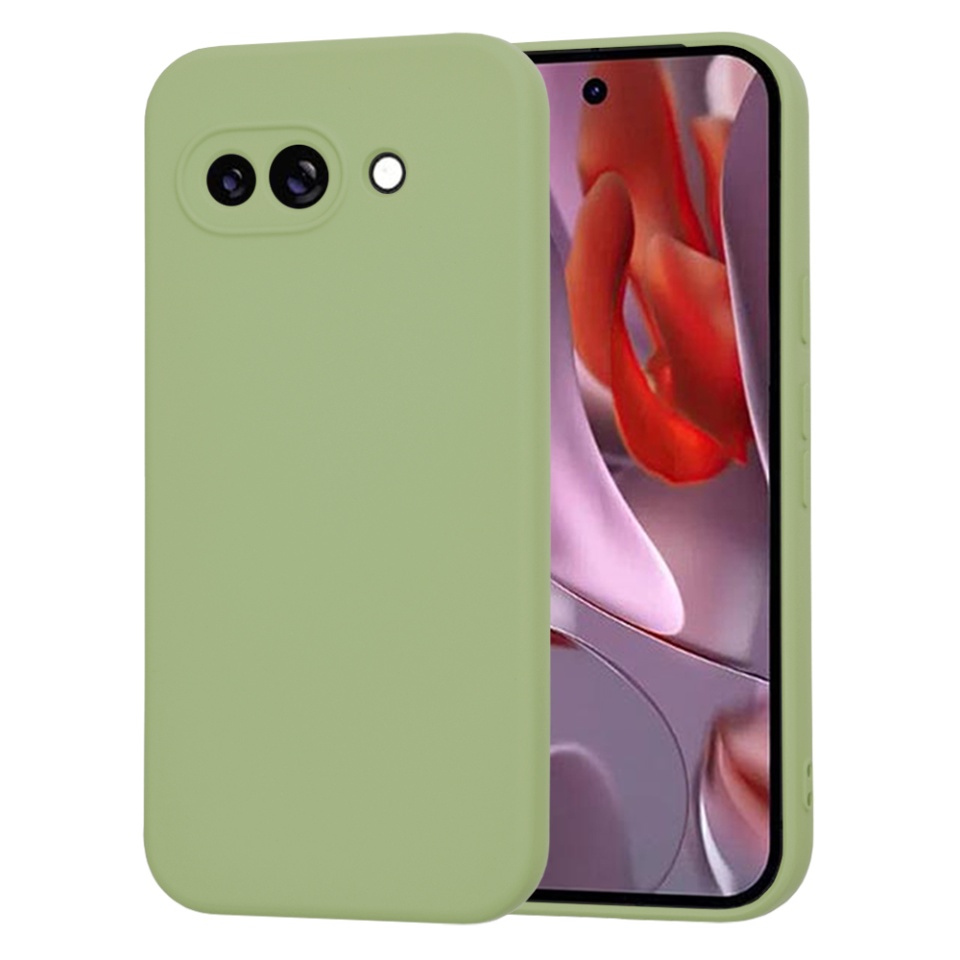 Husa pentru Google Pixel 9a din Silicon Catifelat, Protectie Premium, Skyddar SoftElegance - Verde