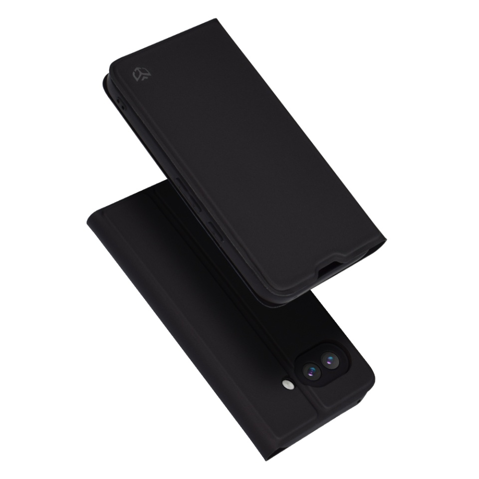 Husa pentru Google Pixel 9a, SKYDDAR INNOVATION, Magskin Book, tip Carte cu Portofel Interior, set cu sticker, Negru