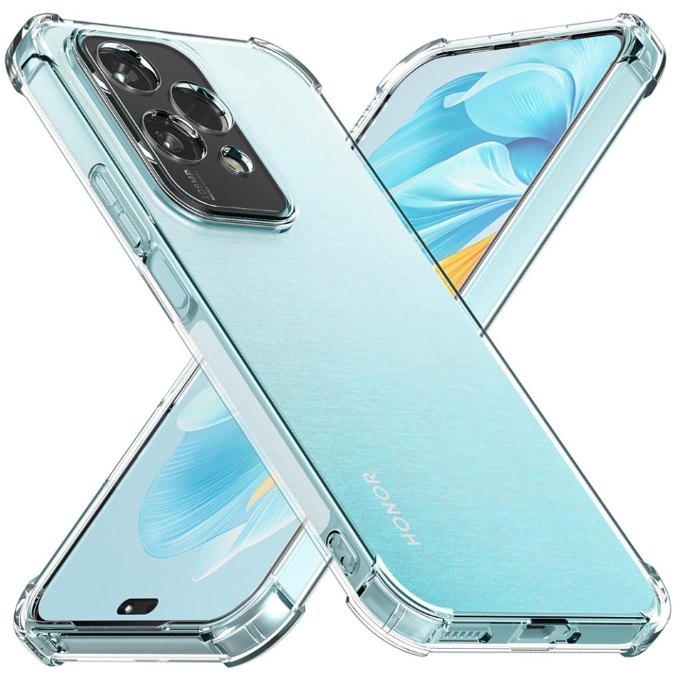 Husa pentru Honor 200 Lite , SKYDDAR INNOVATION, Shockproof Clear din Silicon Slim, Transparenta, set cu sticker