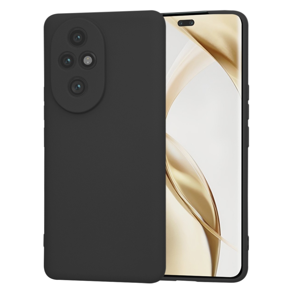 Husa pentru Honor 200 Pro din Silicon Catifelat, Protectie Premium, Skyddar SoftElegance - Negru - 6