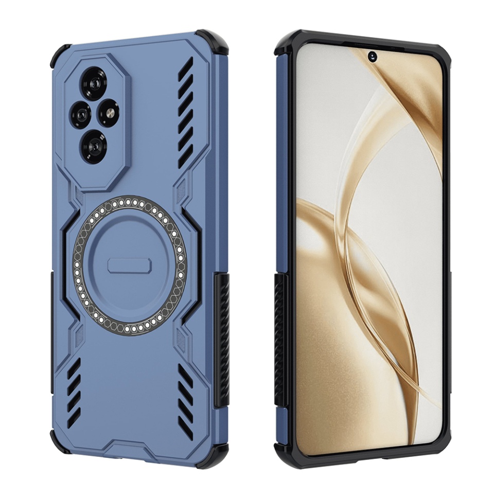 Husa pentru Honor 200, SKYDDAR INOVATION, ArmorMag, Magsafe, set cu sticker, Albastru - 1 | YEO