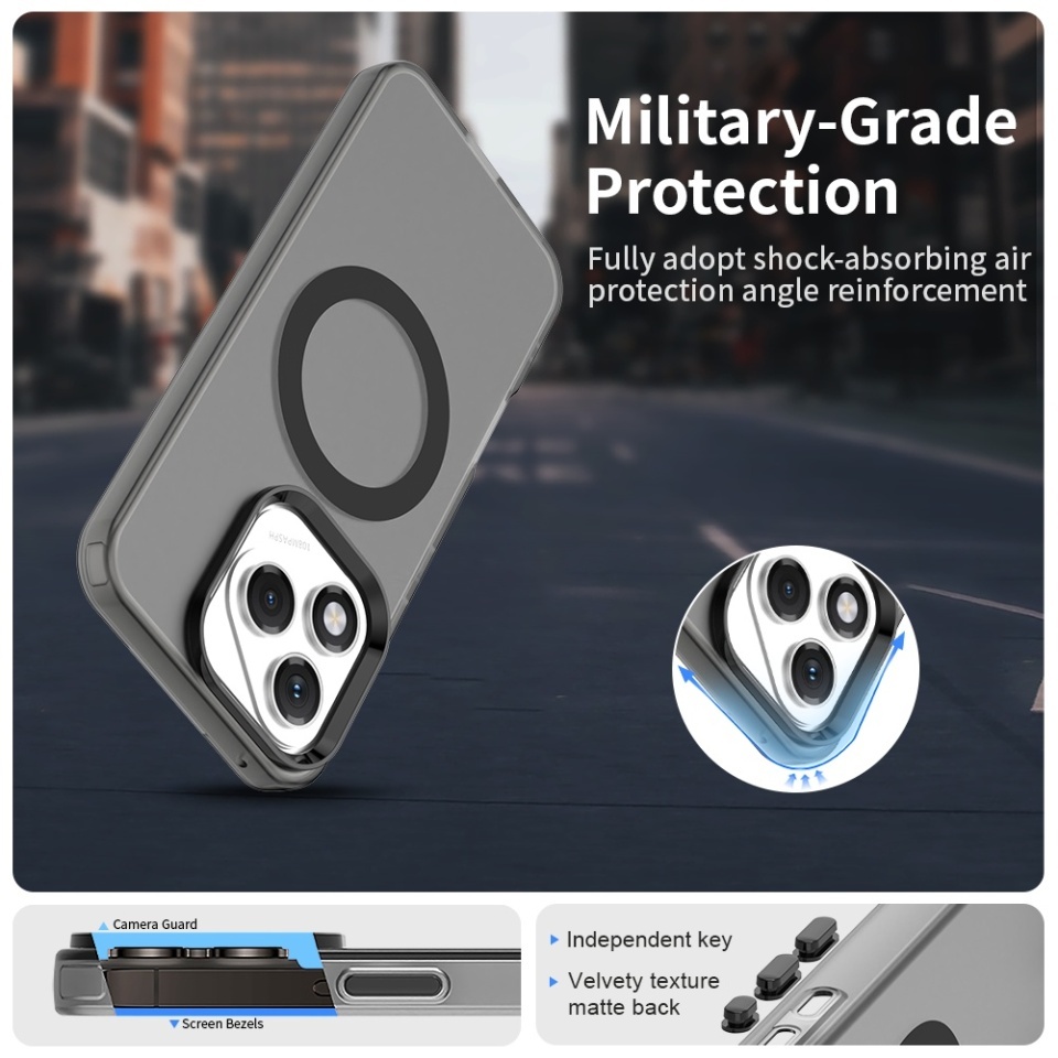 Husa pentru Honor 400 Lite, SKYDDAR INOVATION, CandyCase, Magsafe, set cu sticker, Negru - 3 | YEO