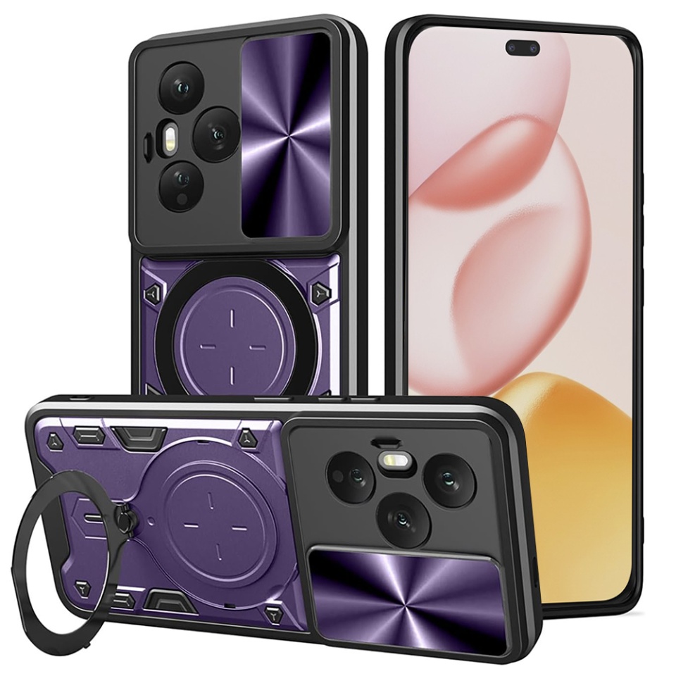 Husa pentru Honor 400 Pro, SKYDDAR INNOVATION, CamGuard Pro, Inel Magnetic, Protectie Camera, set cu sticker, Mov