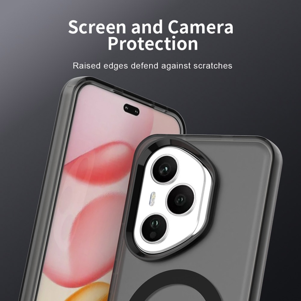 Husa pentru Honor 400 Pro, SKYDDAR INOVATION, CandyCase, Magsafe, set cu sticker, Negru - 3 | YEO