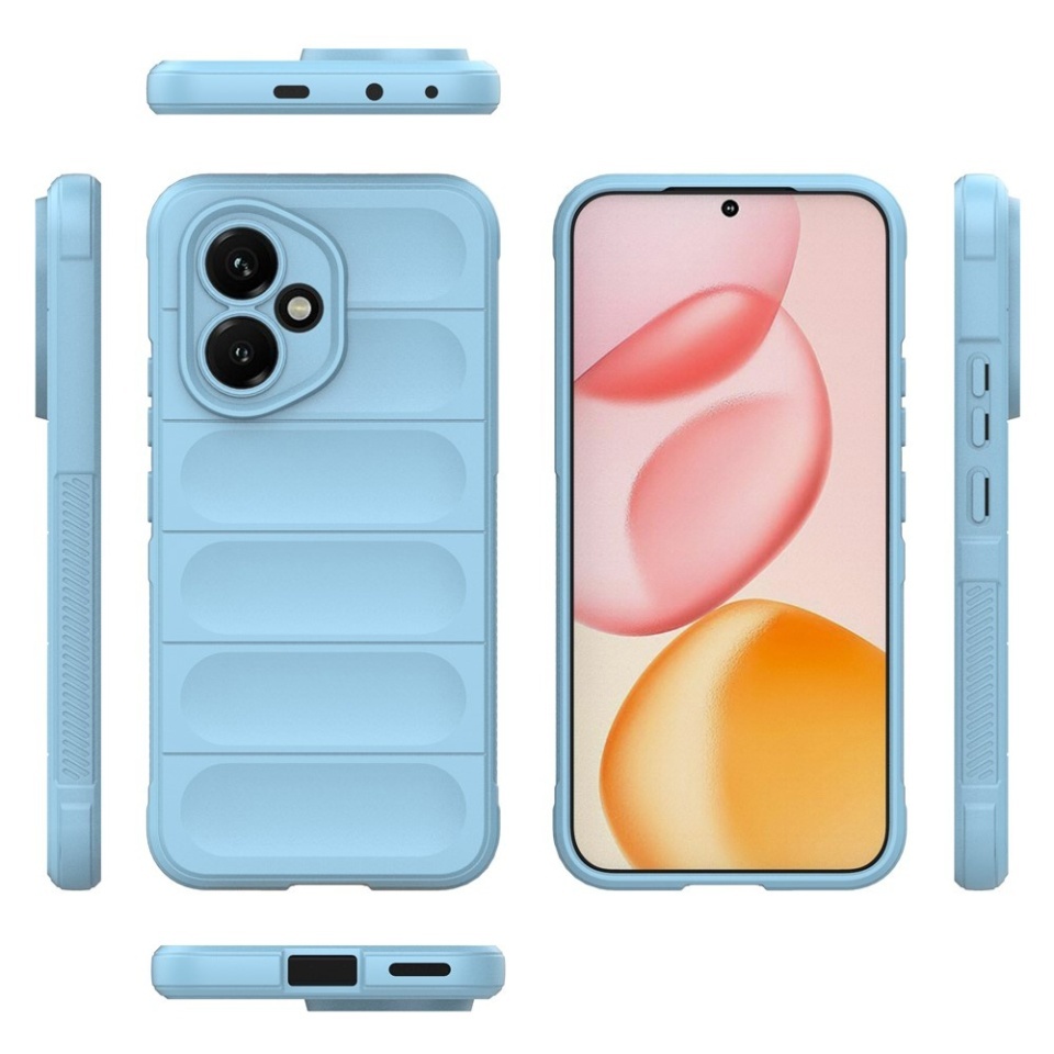 Husa pentru Honor 400, SKYDDAR INNOVATION, Magic Shield, din Silicon Mat, set cu sticker, Bleu - 1 | YEO