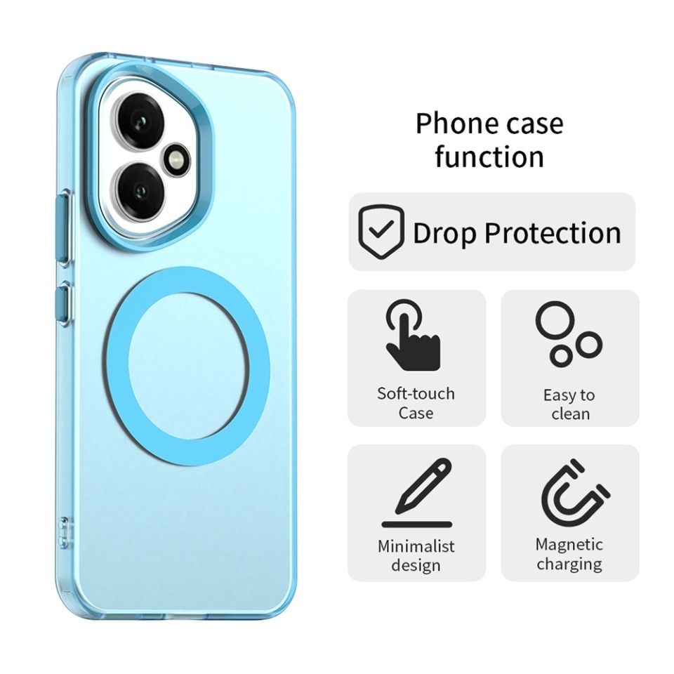 Husa pentru Honor 400, SKYDDAR INOVATION, CandyCase, Magsafe, set cu sticker, Albastru - 1 | YEO