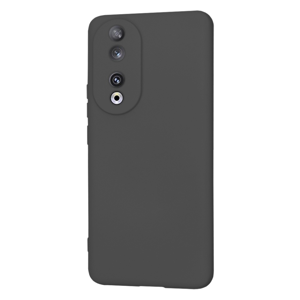 Husa pentru Honor 90 din Silicon Catifelat, Protectie Premium, Skyddar SoftElegance - Negru - 2 | YEO