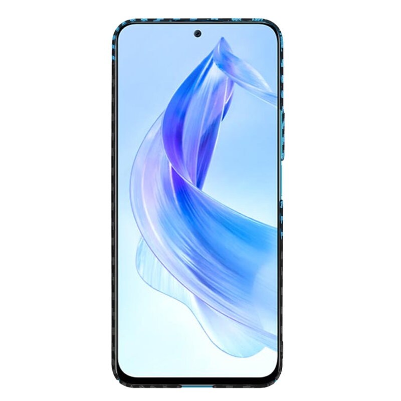 Husa pentru Honor 90 Lite, Finisaj Premium cu Textura de Carbon, Design Elegant, SKDR CarbonFlex - Bleu - 2 | YEO