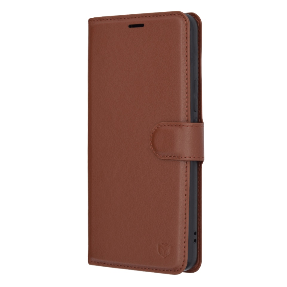 Husa pentru Honor Magic5 Pro tip Carte, cu Portofel Interior, Finisaje Premium, SKYDDAR Leather Wallet - Maro - 3 | YEO