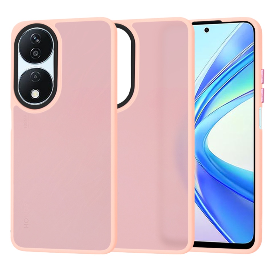 Husa pentru Honor X7b / 90 Smart / X7b 5G, ce Absoarbe Cele mai Aspre Socuri, Skyddar Frosted - Roz